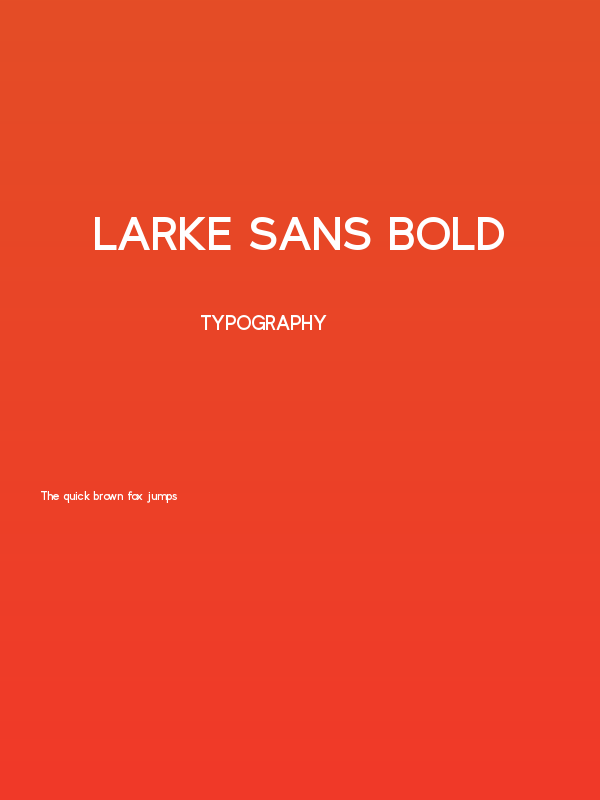 Larke Sans Bold Poster