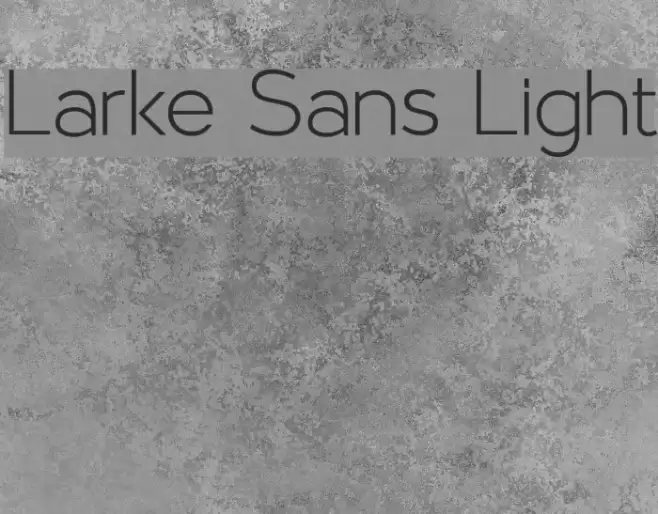 Larke Sans Light examples