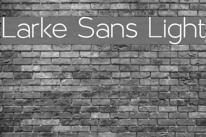 Larke Sans Light examples