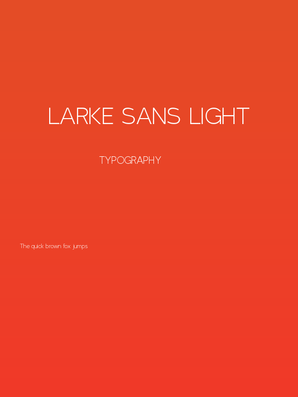 Larke Sans Light Poster