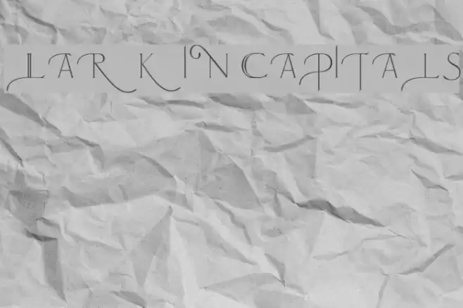 Larkin Capitals Fonte examples