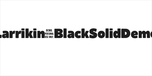 Larrikin-BlackSolidDemo Logo