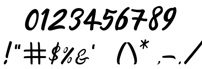 LarssoniaScript Font OTHER CHARS