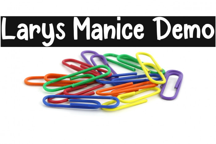 Larys Manice Demo Font examples