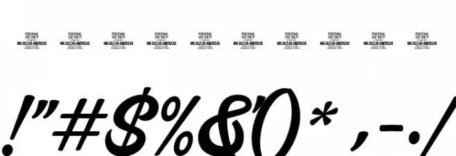 Las Americas PERSONAL USE Regular Font OTHER CHARS