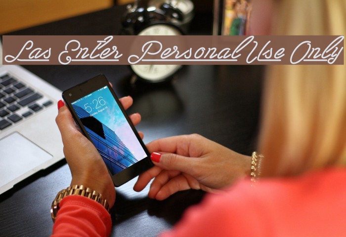 Las Enter Personal Use Only Font examples
