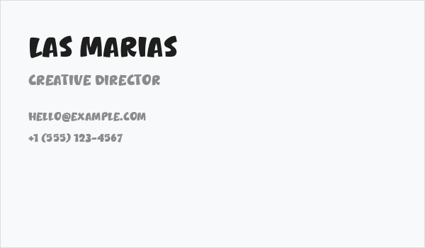 Las Marias Business Card
