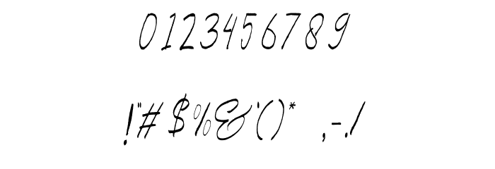 Las Pariellas Script Font OTHER CHARS