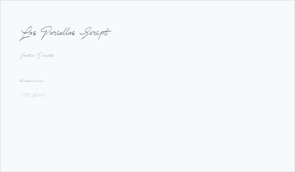 Las Pariellas Script Business Card