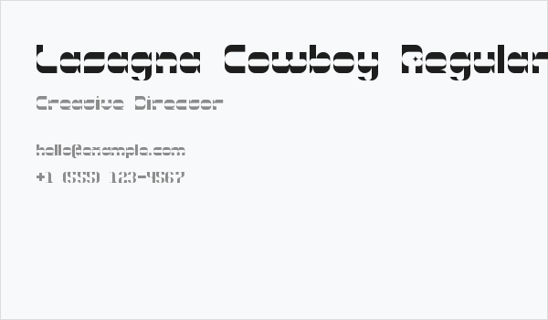 Lasagna Cowboy Regular Business Card
