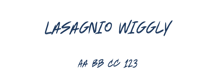 Lasagnio Wiggly Font Preview