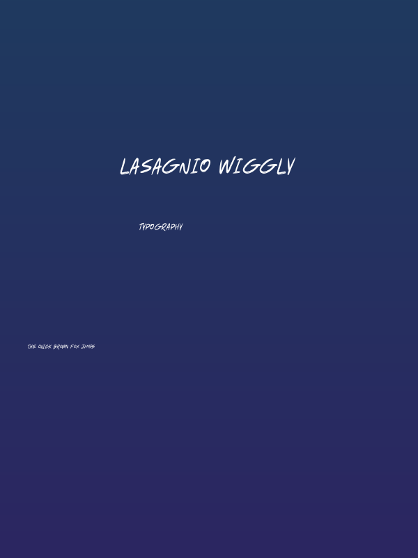 Lasagnio Wiggly Poster