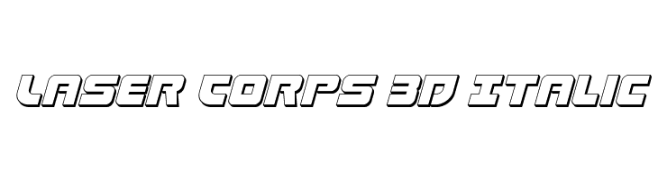 Laser Corps 3D Italic  フリーフォントのダウンロード