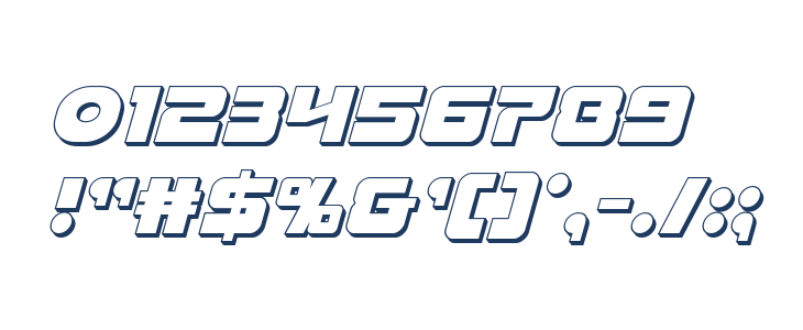Laser Corps 3D Italic Other Characters