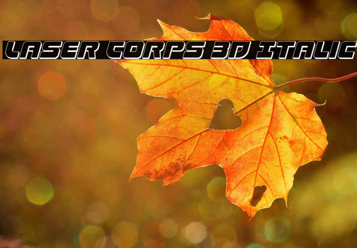 Laser Corps 3D Italic Example 3