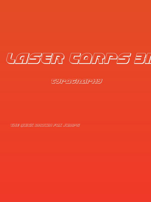 Laser Corps 3D Italic Poster