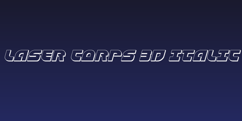 Laser Corps 3D Italic Social Header