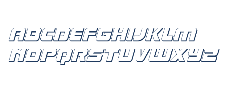 Laser Corps 3D Italic Lowercase