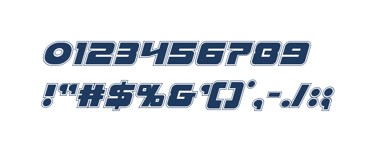 Laser Corps Academy Italic Other Characters