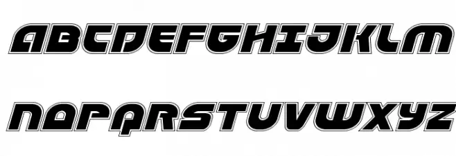 Laser Corps Academy Italic Font UPPERCASE
