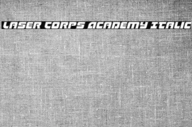 Laser Corps Academy Italic Font examples