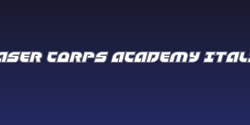 Laser Corps Academy Italic Social Header