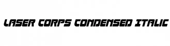 Laser Corps Condensed Italic  font caratteri gratis