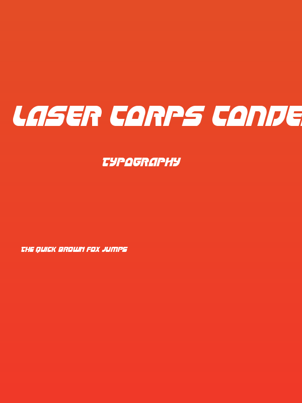 Laser Corps Condensed Italic Poster