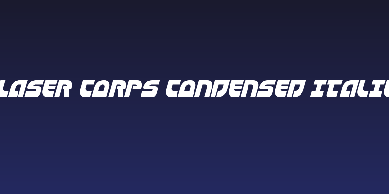 Laser Corps Condensed Italic Social Header