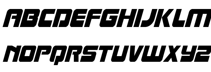 Laser Corps Condensed Italic Font LOWERCASE