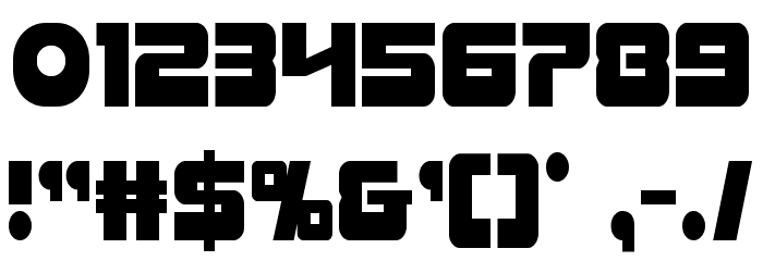Laser Corps Condensed Font OTHER CHARS