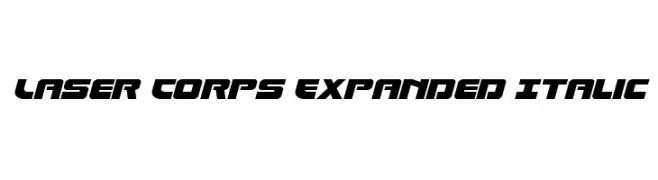 Laser Corps Expanded Italic  font caratteri gratis