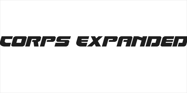 Laser Corps Expanded Italic Logo