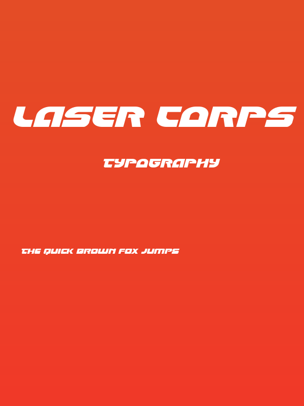 Laser Corps Expanded Italic Poster