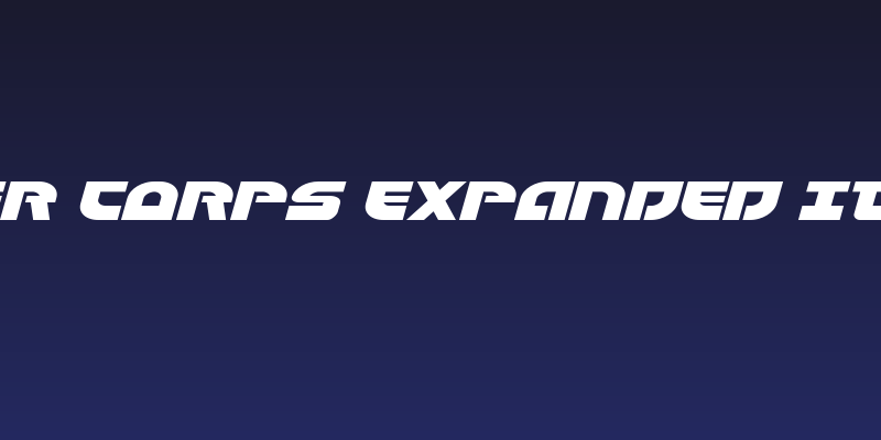 Laser Corps Expanded Italic Social Header