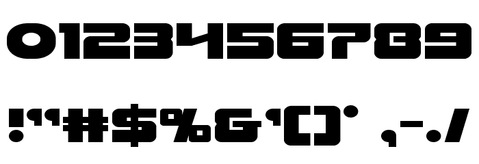 Laser Corps Expanded Font OTHER CHARS