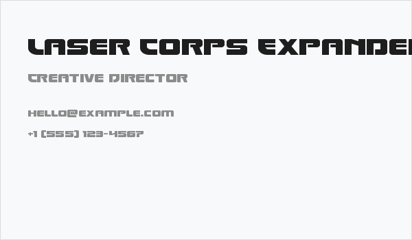Laser Corps Expanded Business Card