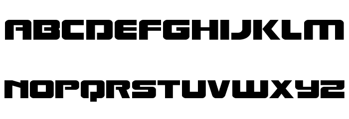 Laser Corps Expanded Font LOWERCASE