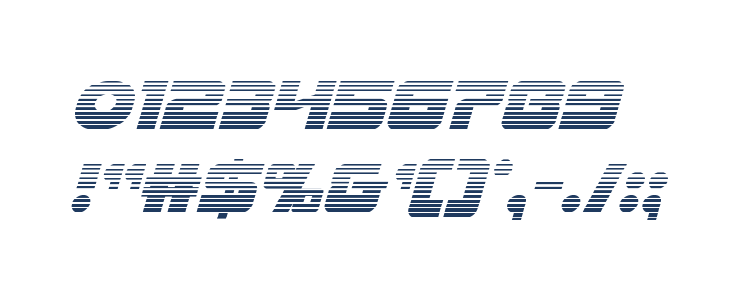 Laser Corps Gradient Italic Other Characters