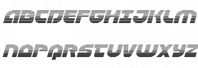Laser Corps Gradient Italic Polices MAJUSCULES