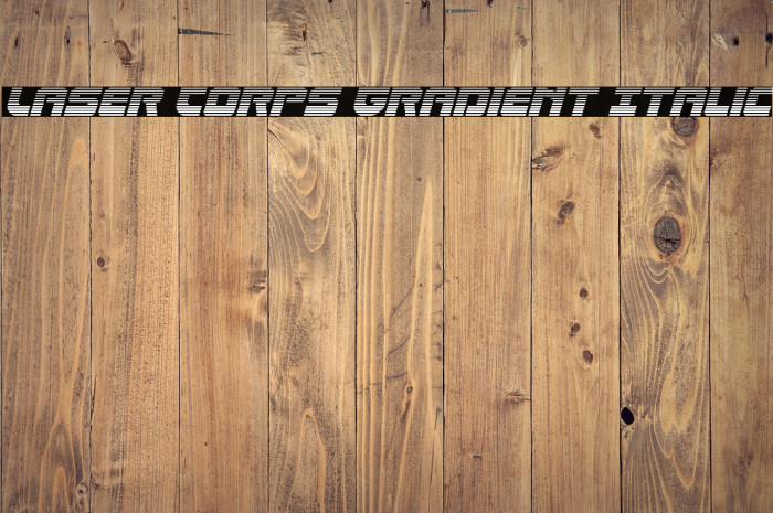 Laser Corps Gradient Italic Example 1