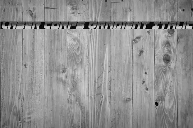 Laser Corps Gradient Italic Font examples