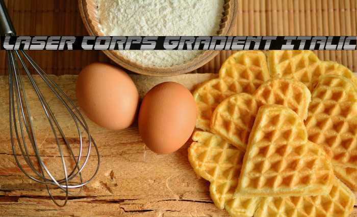 Laser Corps Gradient Italic Example 3