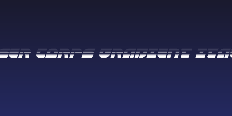 Laser Corps Gradient Italic Social Header