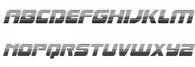 Laser Corps Gradient Italic Fonte MINÚSCULAS