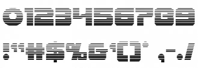 Laser Corps Gradient Font OTHER CHARS