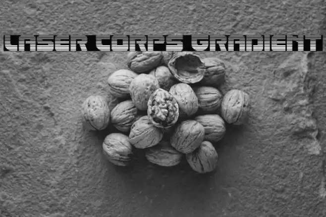 Laser Corps Gradient Font examples