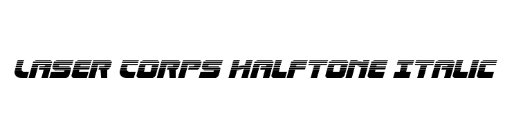 Laser Corps Halftone Italic  les polices de caractères gratuit tlcharger