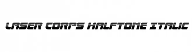 Laser Corps Halftone Italic  font caratteri gratis