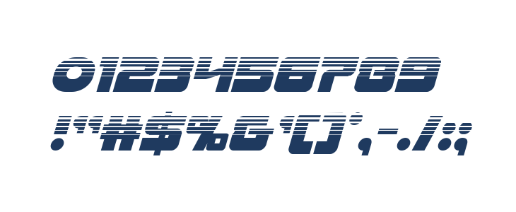 Laser Corps Halftone Italic Other Characters